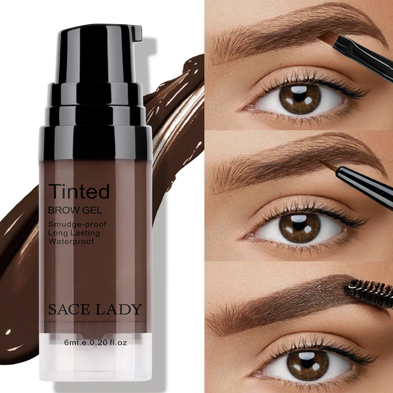 

6 Colors Liquid Eyebrow Cream Long Lasting Sweat-proof Cosmetics Tools Eyebrow Cream Makeup Enhancers Tint Gel Eyerow Make Up