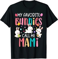 my favorite bunnies call me mami funny cute easter mom t shirt