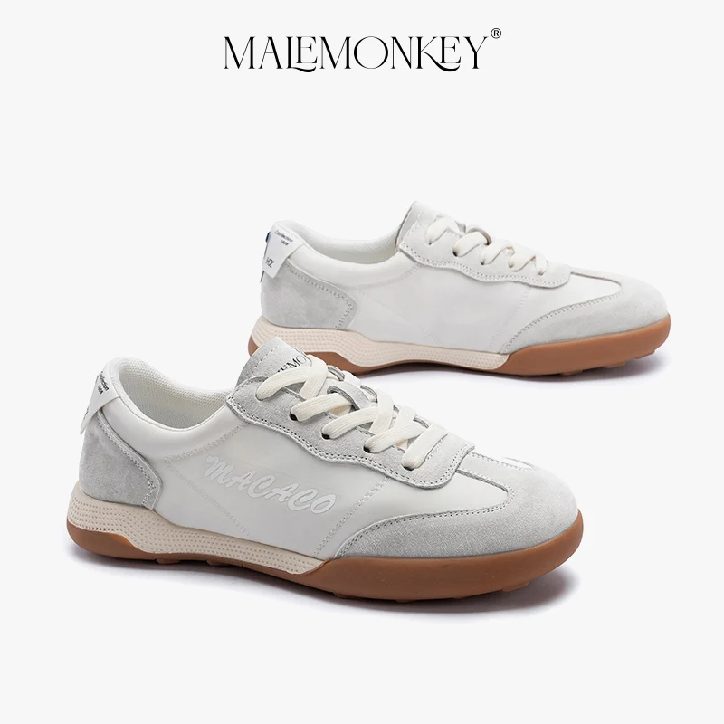 MALEMONEKY Casual Sport Shoes Women Trendy Sneakers 2023 Summer Non-slip Breathable Ladies New Trainers Thick Sole Handmade