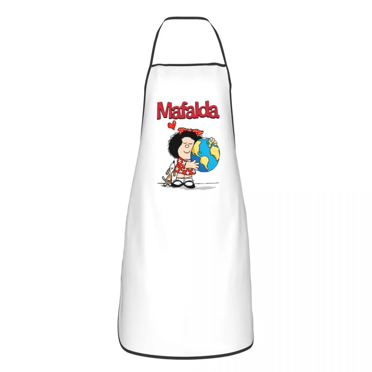 

Фартук Mafalda World And Her щенок, кухонный фартук шеф-повара для приготовления пищи, слюнявчик для женщин и мужчин, Quino, комикс, мультяшный фартук, ку...