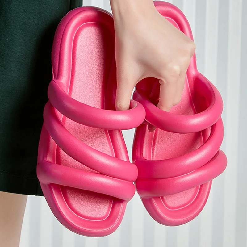 2023 Summer Women Minimalist Slides Platform EVA Fashion Slippers Leisure Outdoor Beach Sandals Home Leisure Couple Woman Shoes
