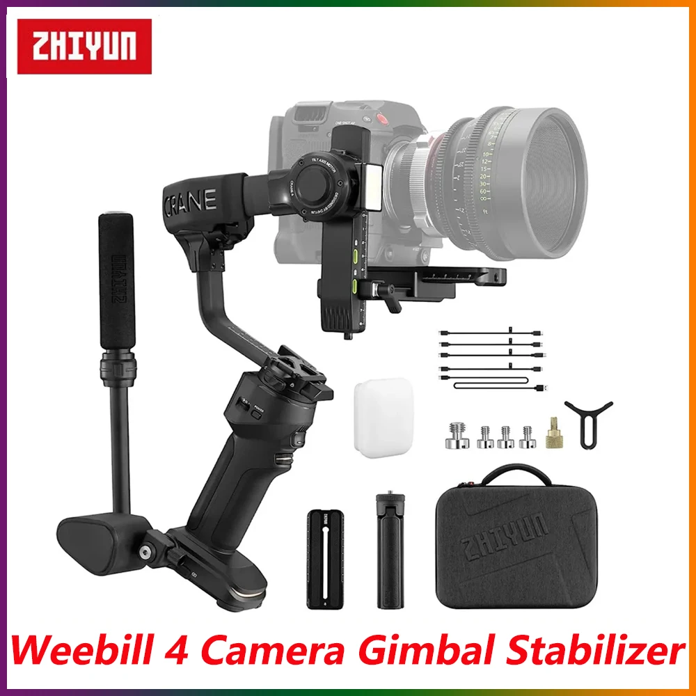 

ZHIYUN Crane 4 3-axis Handheld Gimbal Camera Stabilizer Touchscreen Portrait Shooting for Sony Nikon Canon DSLR Camera