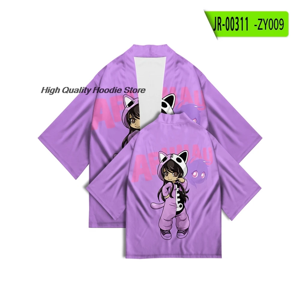 Aphmau Merch детское кимоно 100-4XL для мальчиков и девочек Харадзюку кардиган с героями