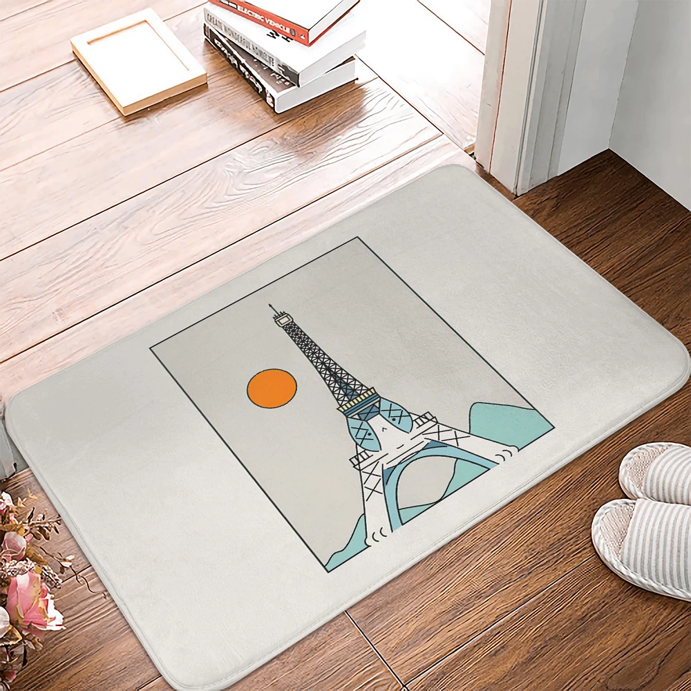 

Tower Eiffel European City Landscape Area Rugs Non-Slip Floor Mat Doormats Home Runner Rug Carpet for Living Room Foot mat
