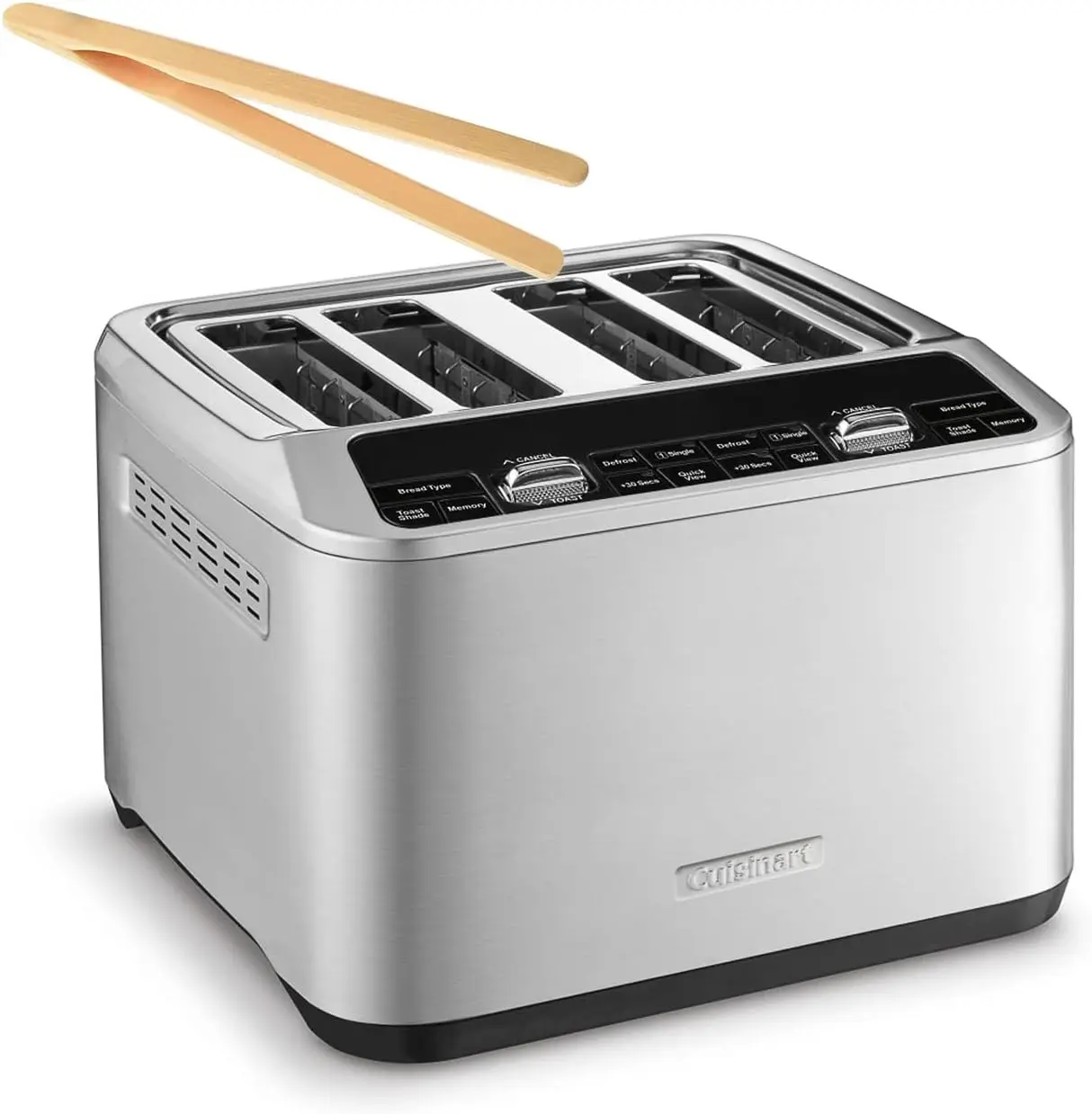 

4-Slice Digital Motorized Toaster Bundle with Bamboo Tongs