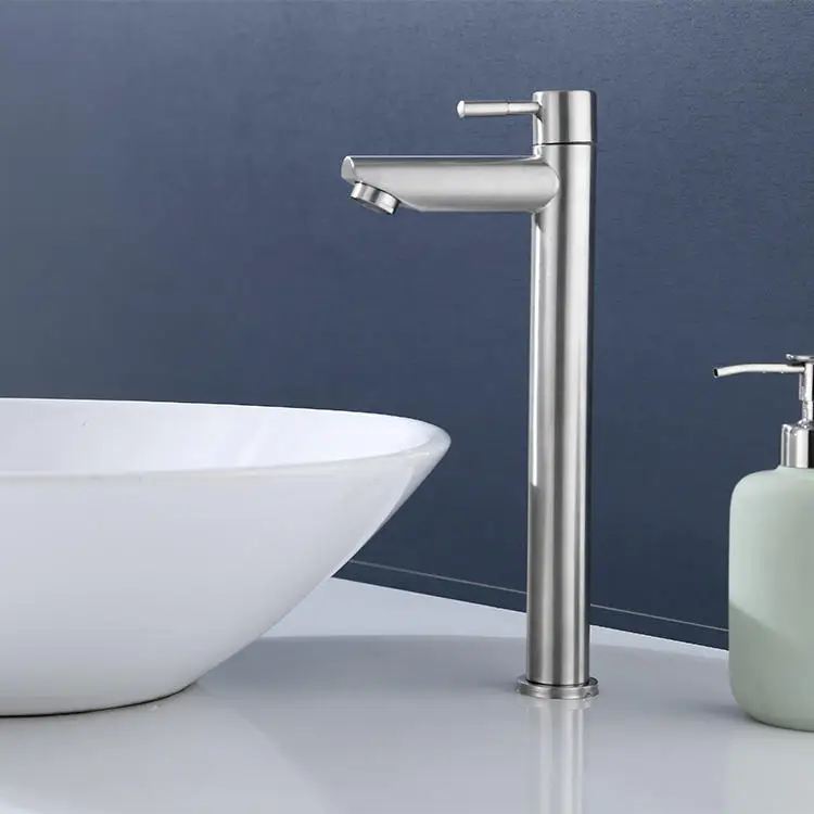 

Однорычажный Смеситель Для Раковины Из Нержавеющей Стали, Настольный, С Керамическим Картриджем, Для Холодной Воды