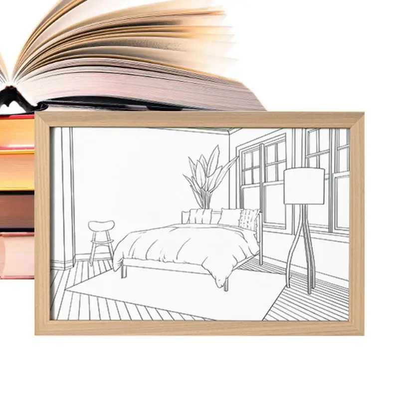 

LED Decorative Painting Glowing Decorative Photo Frame Painting Simple And Generous Home Lighting Decoration For Bedroom Study