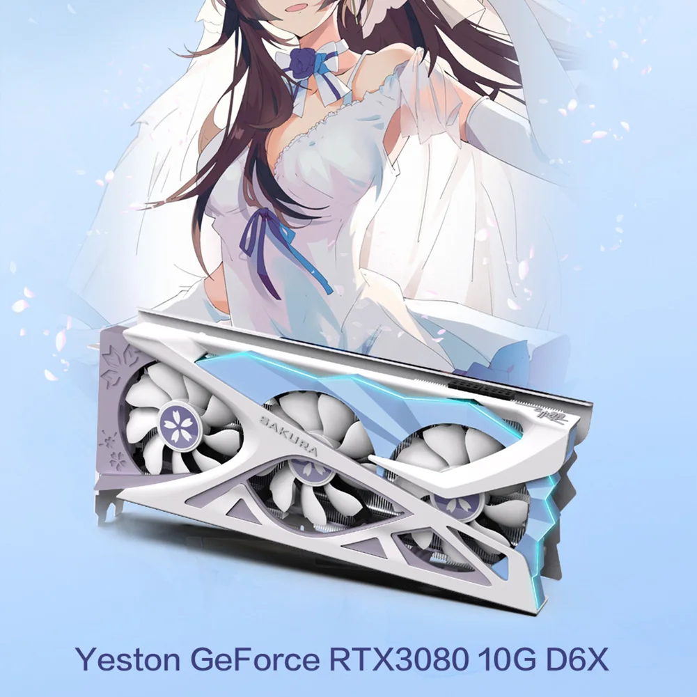 

YESTON RTX3080 10G Graphics Card 320bit GDDR6X Memory Dual Light Effect Mode 3*DP+HD Output Ports Gaming Video Card RTX 3080 GPU