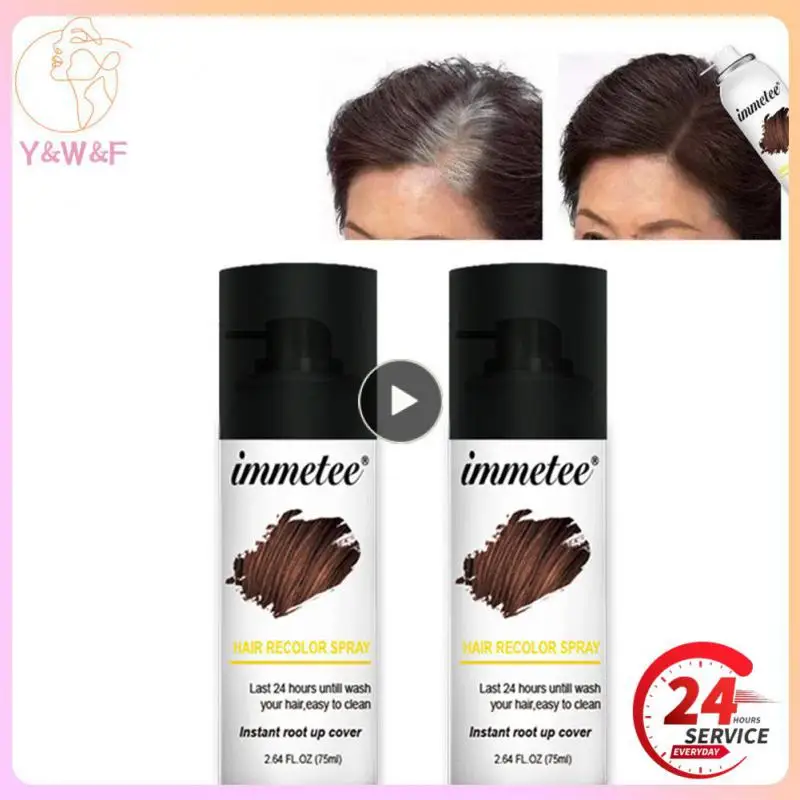 Spray Temporary Long Lasting Cover Gray Hair Natural Color Not Hurting Hair Coloring