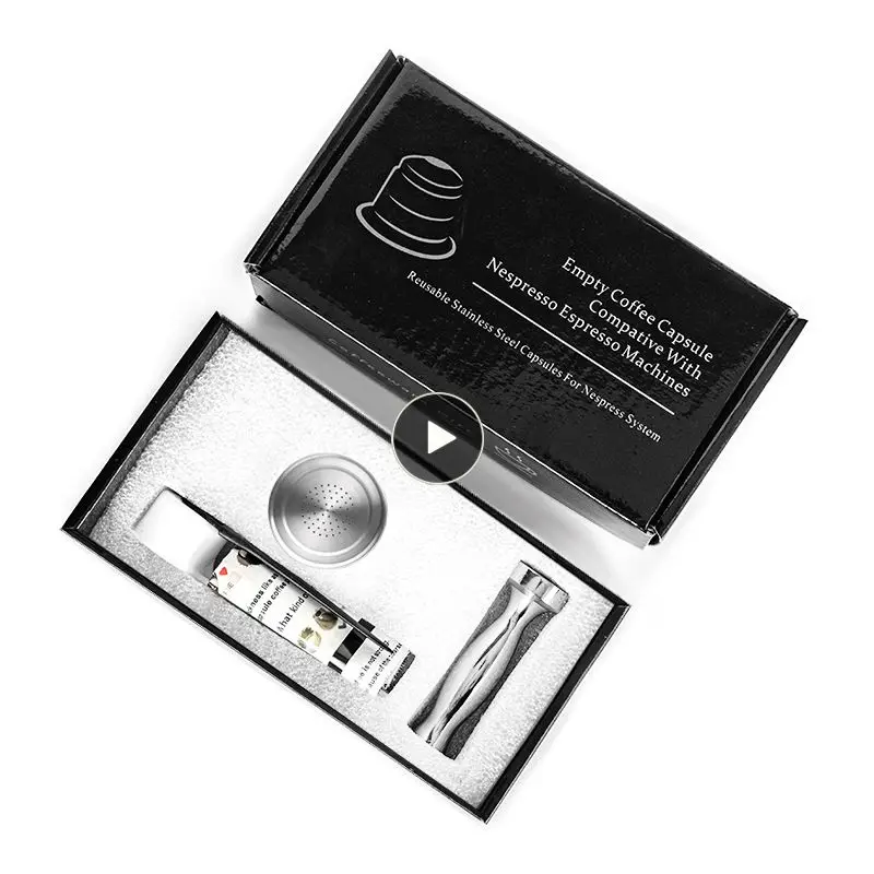 

Bar Coffee Tamper Coffee Pod Coffeeware Nespresso Stainless Steel Refillable Reusable Coffee Capsule Coffee Filters