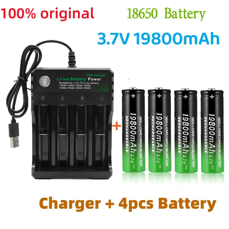 

2022neue18650 batterie 3,7 V wiederaufladbare liion batterie für Led taschenlampe batterie 18650 batterie Großhandel + ladegerät