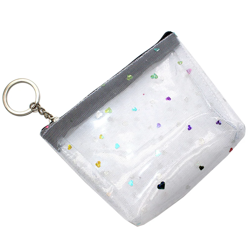 

PVC Purse Sequin Purse Women Zipper Wallet Women Coin Purse Clear Clutch Purses Women Net Female Coin Purse Cartoon Coin Purse