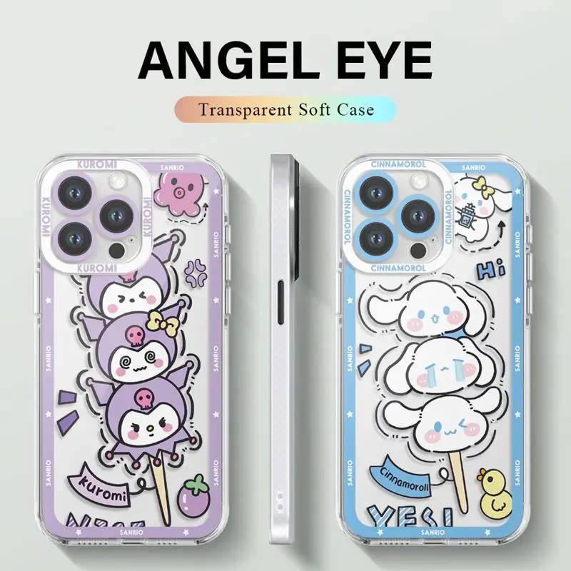 Симпатичный чехол Melody Kuromi с аниме для телефона iPhone 15 14 Pro Max 13 12 11 XR XS X 8 7 6 6S Plus SE 2020