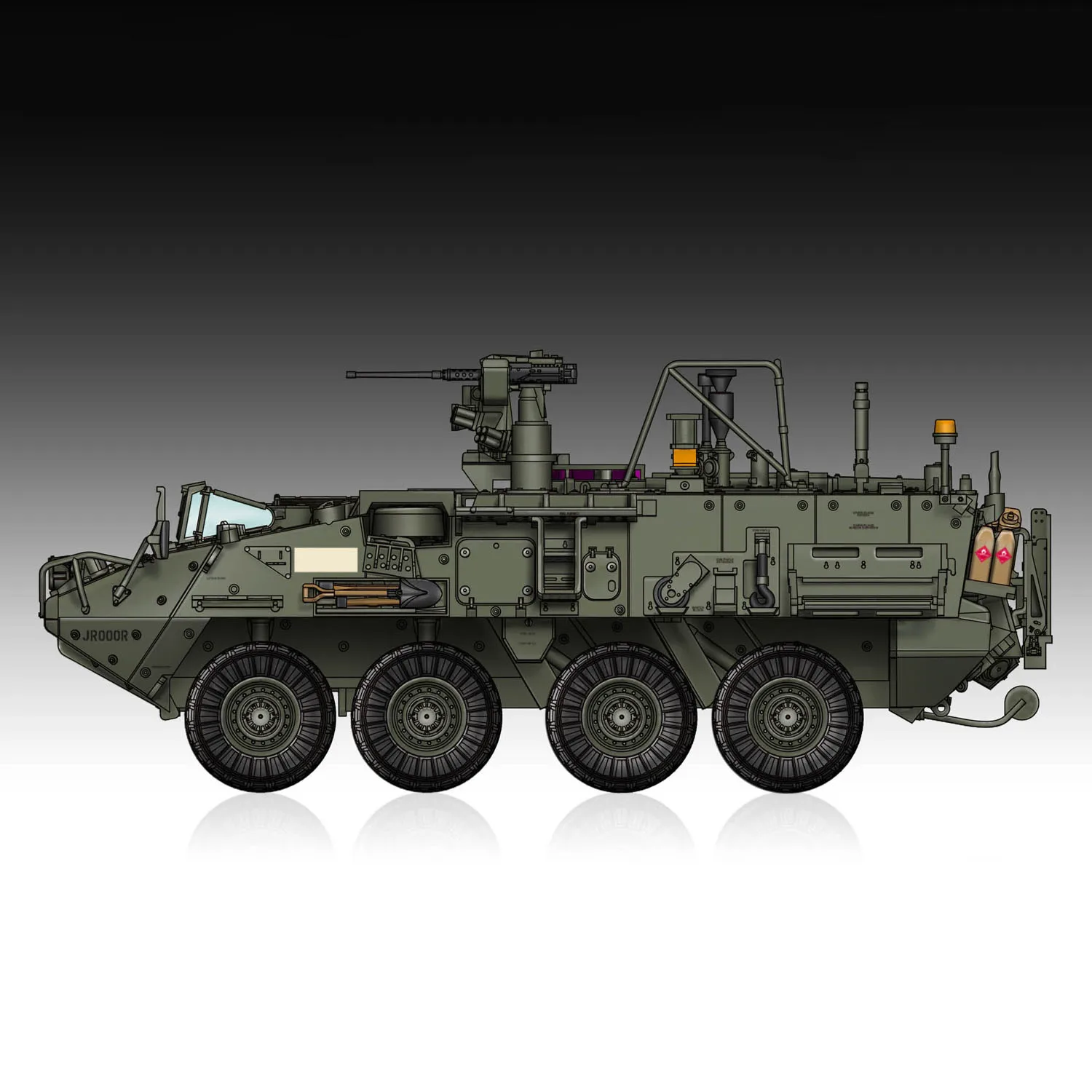 1/72 Trumpeter M1135 Stryker NBCRV пластиковые колесные транспортные средства статический