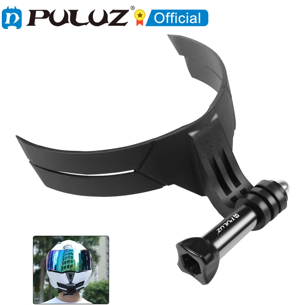 Гибкая Экшн-камера PULUZ с креплением на подбородок для мотоциклетного шлема для Gopro Hero11 10 9 8, черная мини-Спортивная Экшн-камера, аксессуары
