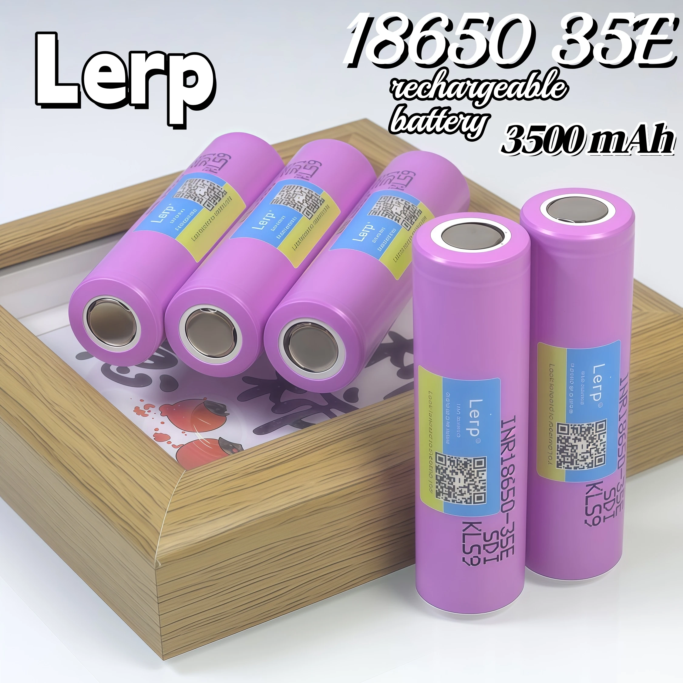 Фото Lerp ICR18650 35E 3,7 В 3500 мАч Аккумуляторная батарея — 100% подлинная для фонариков, портативной электроники и устройств для ежедневного использования №1