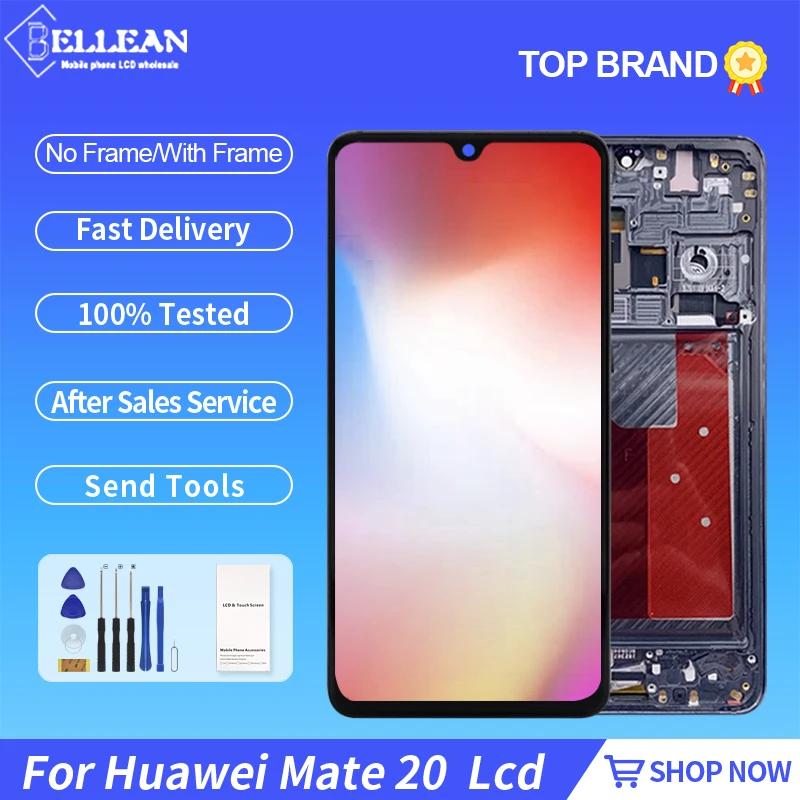 

6.53 Inch HMA-L29 Lcd For Huawei Mate 20 Display Touch Panel Screen Digitizer Replacement Assembly With Frame All Versions