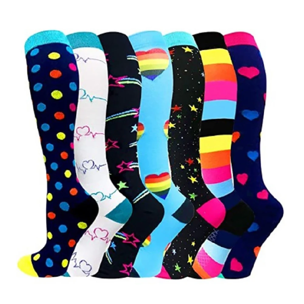 

7 Pairs Outdoor Sports Compression Socks Warm Leisure Riding Stockings Set