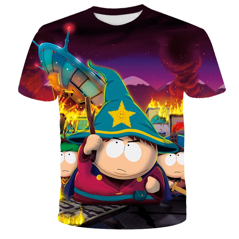 

Summer S-South Park T-shirt Kawaii Print Tshirt Summer Unisex Clothing Tops Men/women Fashion Streetwear Tees