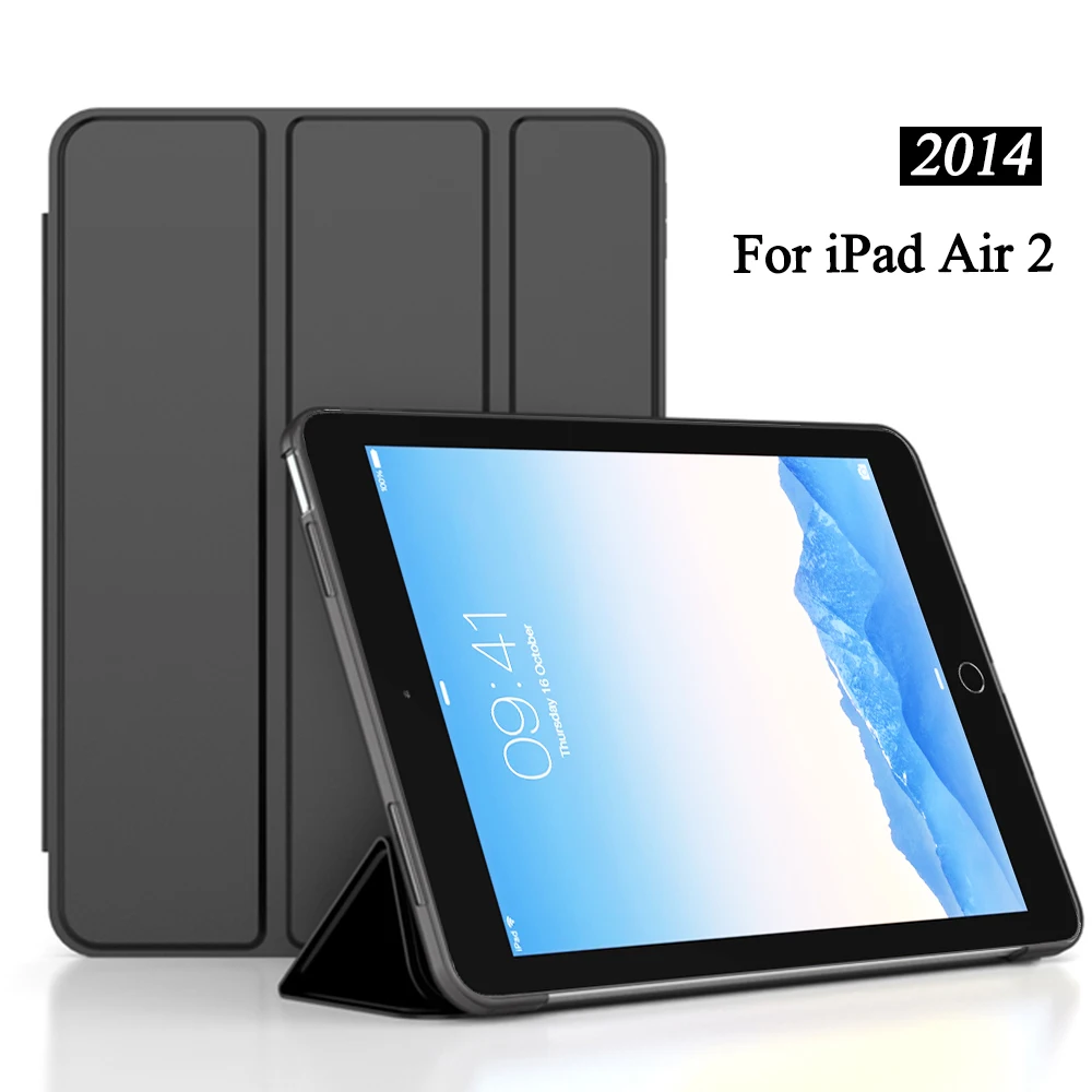 

Чехол-книжка для iPad Air 2 2014 9,7 дюйма, тонкий защитный чехол-подставка для планшета с мягкой задней крышкой для iPad Air2 9,7 дюйма, A1566, A1567
