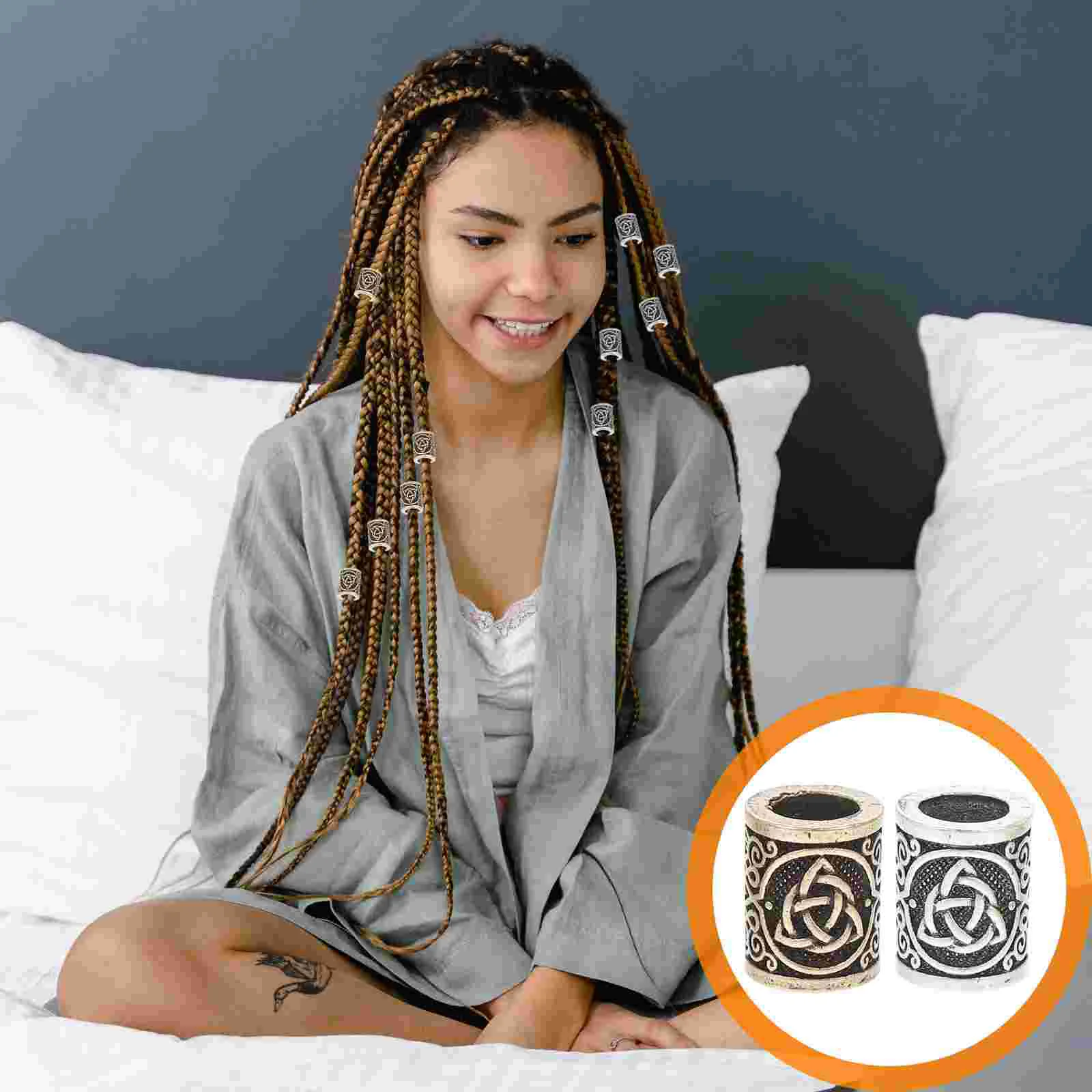 

10 шт., бусины для волос