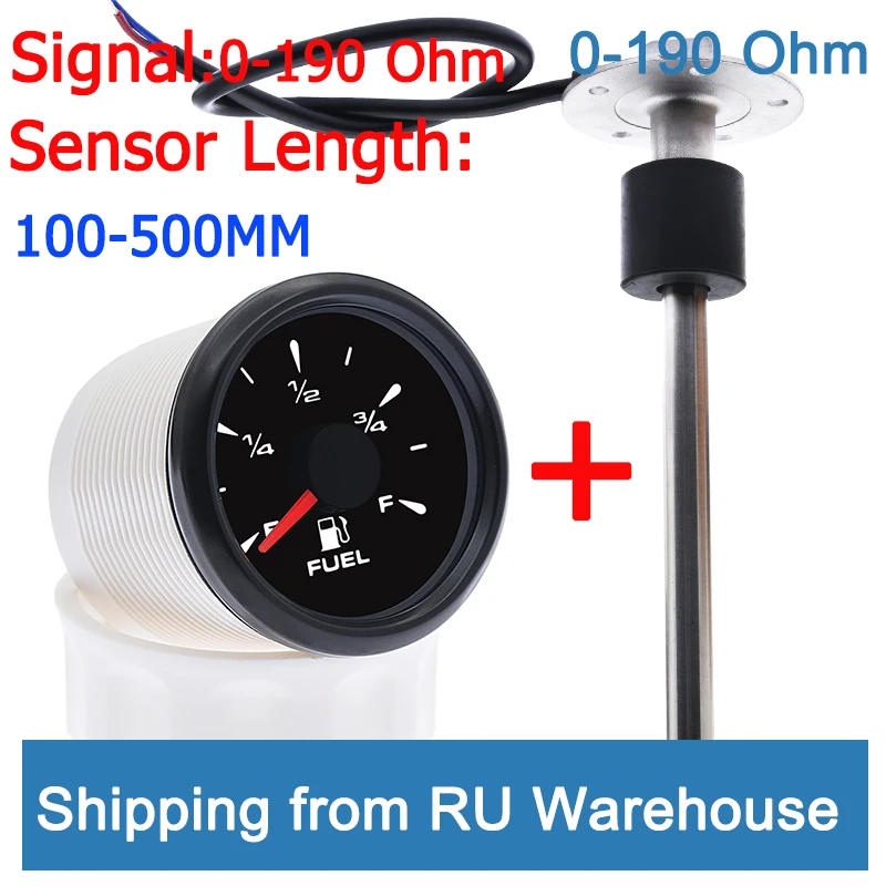 Датчик уровня топлива с 7-цветной подсветкой + датчик 0 ~ 190 Ом подходит для