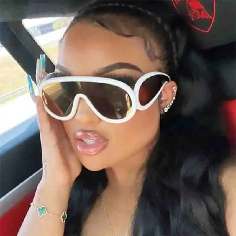 Женские солнцезащитные очки большого размера Y2K в стиле панк