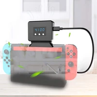 for nintendo switch cooling fan external turbo pumping cooler radiator base for ns switch docking station led display radiator