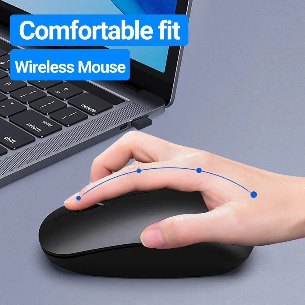 

Wireless Mouse Battery Powered Silent Wide Compatibility 2.4Ghz Computer Mouse