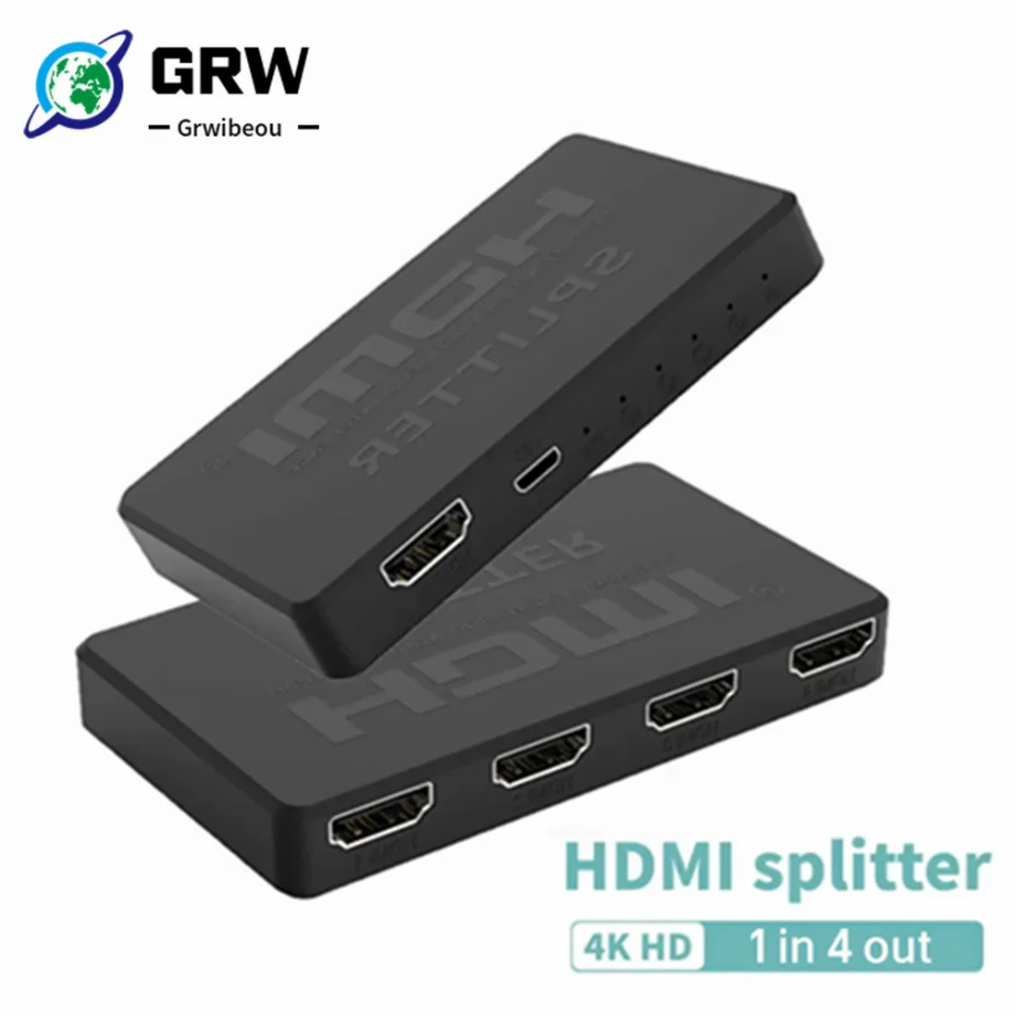 4x1 HDMI-совместимый видеопереключатель HD 4K HDMI сплиттер 1 в 4 выхода переключатель 2x1
