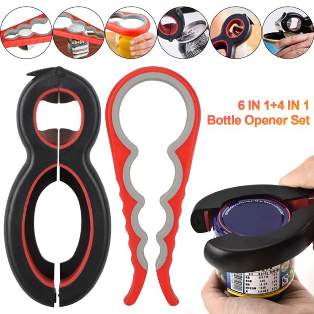 

2pcs Can Jar Wine Tool Bottle Opener Twist Off Gripper Lid Multi Function Bar Accessories Claw Beer Party Kitchen Gadgets