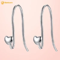 deedate 925 sterling silver earrings heart earrings for women female fashion jewelry making gift free shipping