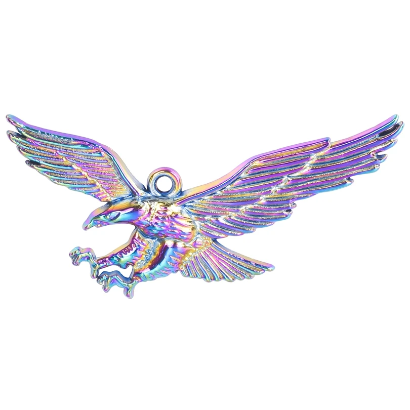 

10pcs/Lot Gothic Eagle Head Stainless Steel Charm Pendant Accessory For Necklace Earrings Handmade Jewelry Making Bulk Wholesale