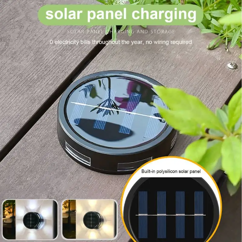 

4PCS LED Solar Lamp Outdoor Fence Stair Light Garden Lights Pathway Yard Patio Steps Lamps Solar Night Light Waterproof Lighting