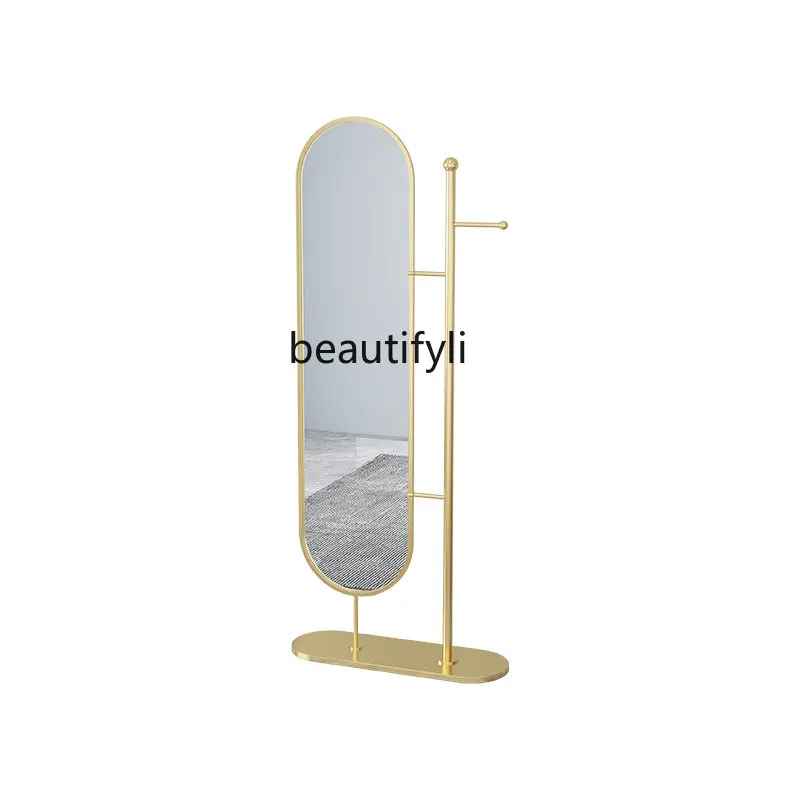 

yj Nordic simple dressing mirror, hat rack, integrated fitting mirror, floor full-body mirror