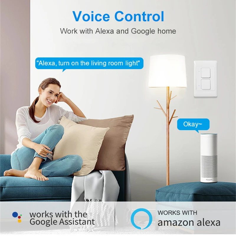 Milfra Tuya Zigbee Push Button Switches Physical Smart US AU Brazil Light Wall Switch 1/2/3Gang Timer Voice Control Google Alexa images - 2