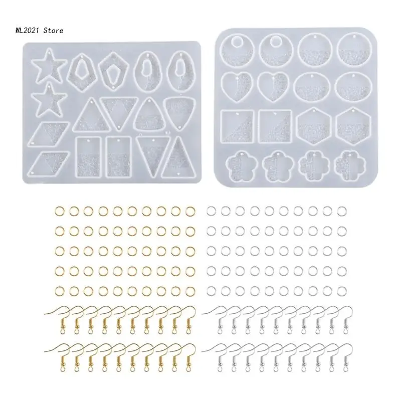 

Силиконовая форма для брелока с геометрическим рисунком и отверстием, подвеска для брелока, подарок на день Святого Валентина, изготовлени...