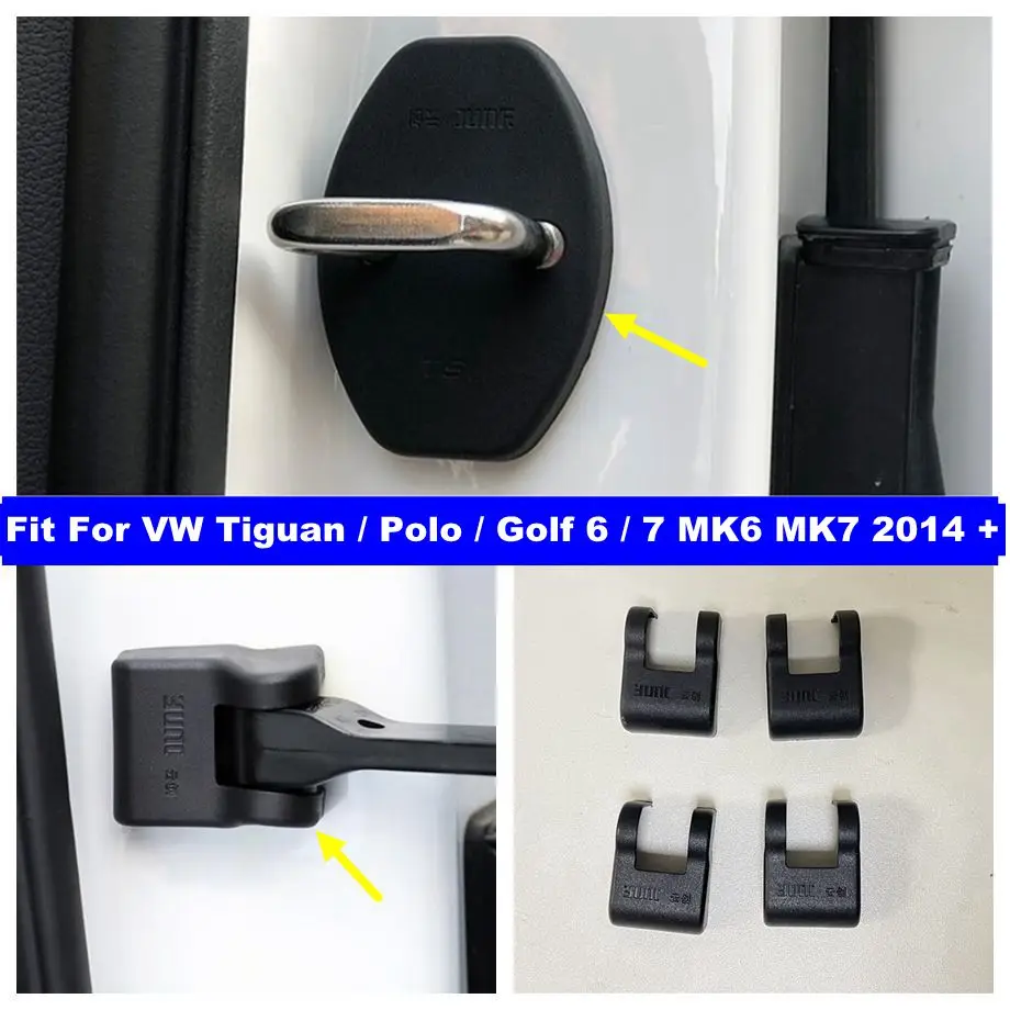 

Inner Car Door Stop Rust Waterproof & Door Lock Protector Cover Fit For VW Tiguan / Polo / Golf 6 / 7 MK6 MK7 2014 - 2023