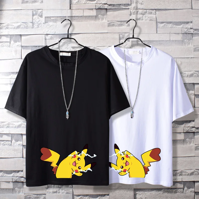 

Pokémon Clothes Couples Loose Short-sleeved T-shirt Male and Female Students Short-sleeved Top Graphic Tee Kawaii Clothes