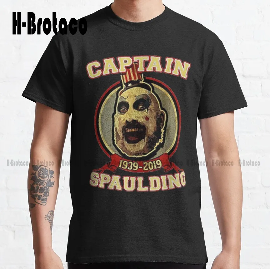 

Классическая мужская футболка с надписью «Captain Spaulding Devil'S отвергает 3», из ада Роба, зомби, ужас, модная летняя футболка на заказ