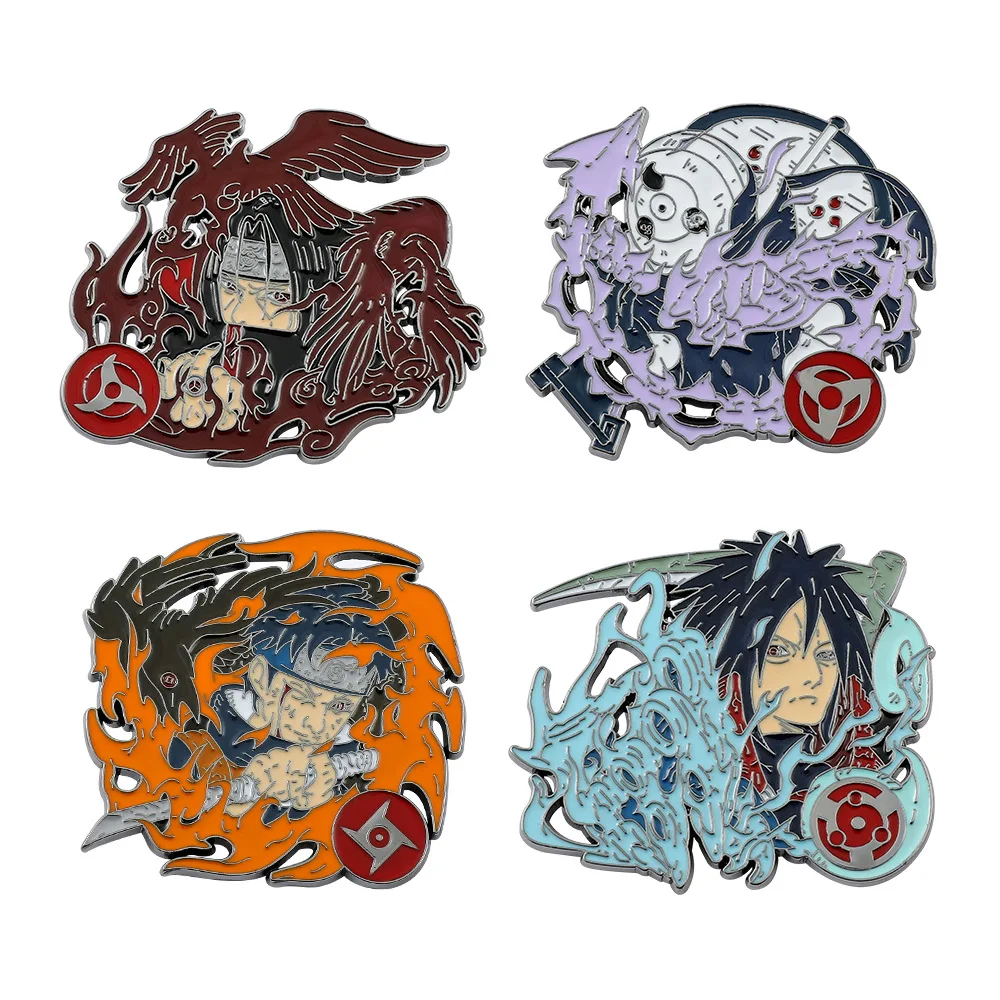 

Cool Naruto High Quality Metal Badge Pin Anime Button Brooch Chest Ornament Collection Cosplay Accessorie Children Birthday Gift