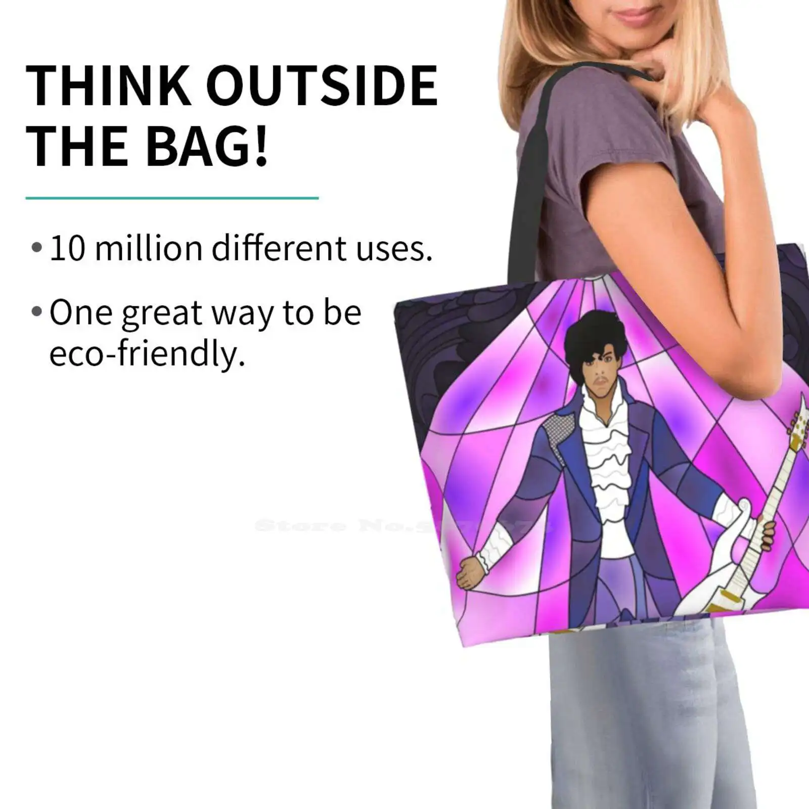 Женская многоразовая сумка-тоут из витражного стекла с подсветильник кой глаз -