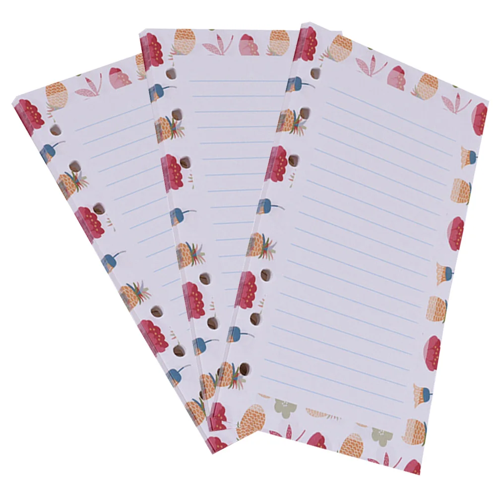 

3 Books Loose Leaf Binder Inner Refill Inserts Replace Planner Notepad Replacement Refills Notebook