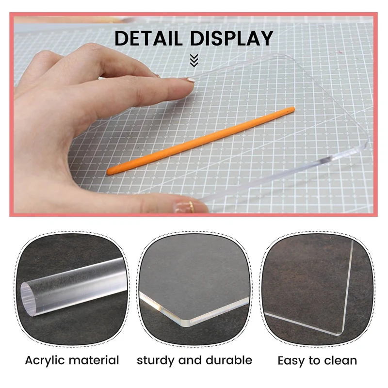 2 шт. твердые акриловые роликовые Скалки для полимерной глины