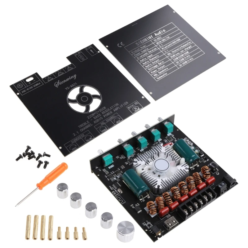 

220WX2+350W TPA3255 YS-AS21 2.1 Channel Bluetooth-compatible Digital Power Amplifier Module DC18-38V High Subwoofer