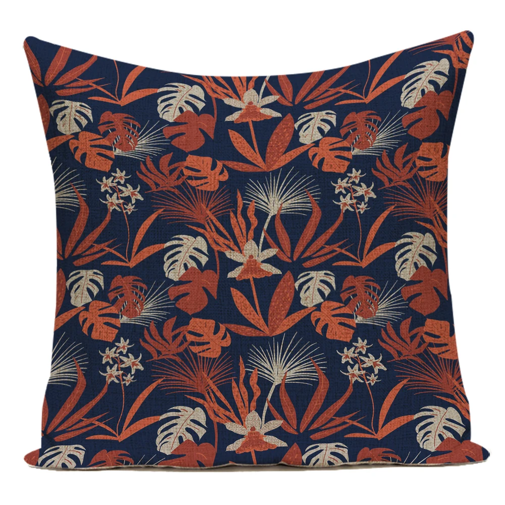 

Print Floral Embroidered Cushions Cover Art Decoration Home Decor Bedroom Chair Cushion Flower Decorative Red Cushion Sofa E2032