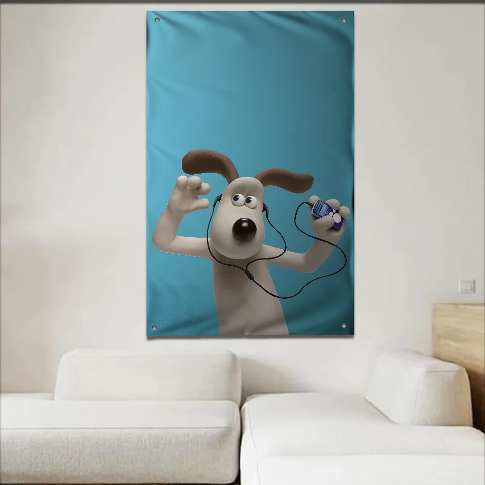 W-WallaceS милый флаг G-Gromit для садовых флагов вечерние гостиной дома балкона