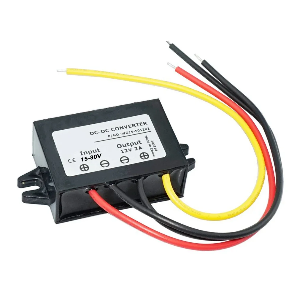

DC 15-80V в DC 12V 2A понижающий модуль преобразователя регулятор напряжения для автомобиля трансформатор напряжения автомобильные электрические инструменты