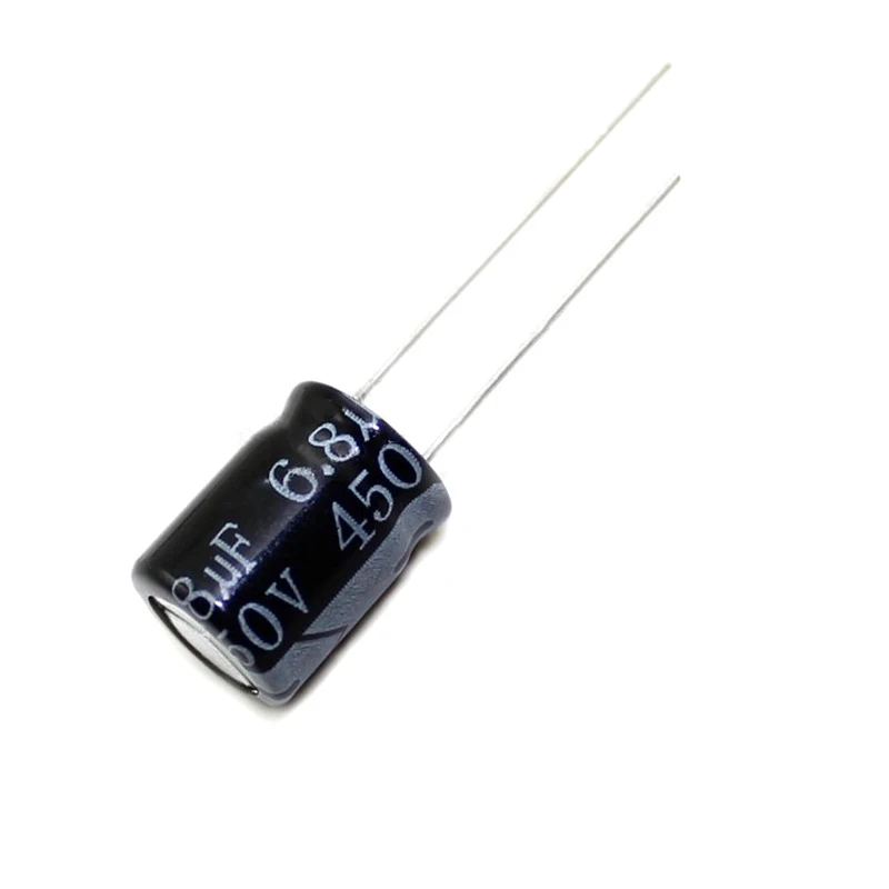 450v6.8uf 10x17mm 450v 6.8uf 450v6.8mf 450v6.8mfd Алюминиевый электролитический конденсатор 6.8mf450v 450volt