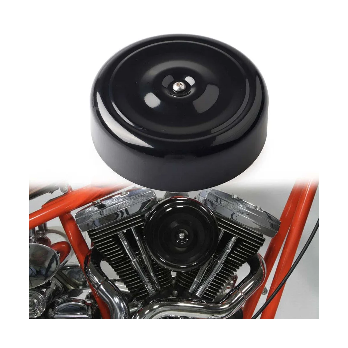 Черный 7-дюймовый воздушный очиститель для Harley Touring Softail Dyna FL FX FXST FLST FXR XL FXD FLT